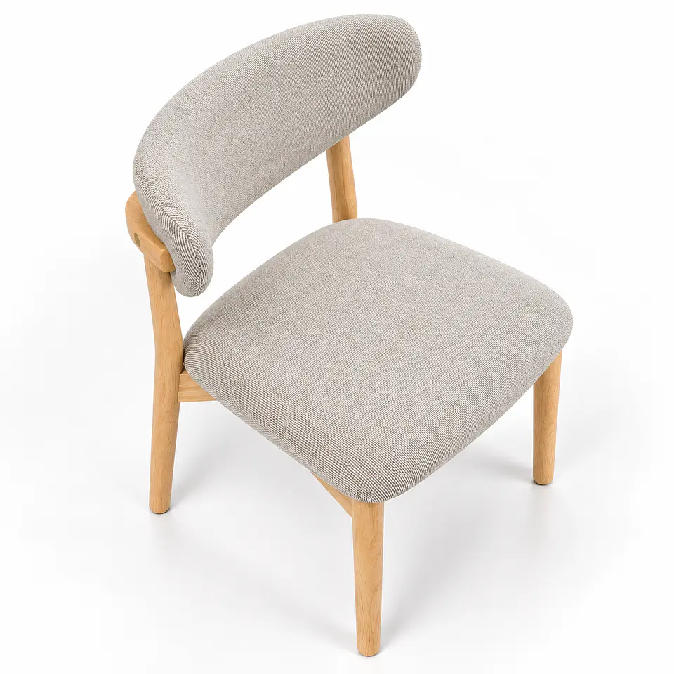 Silla Cesna de Madera Tapiz de Lino  4