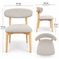 Silla Cesna de Madera Tapiz de Lino  - Miniatura 7