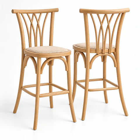 Pack de 2 Taburetes Crosswood de Madera 66cm