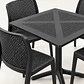 Set de Comedor Cuadrado Alto Tráfico Tower 80x80 cm + Sillas Rania - Miniatura 4
