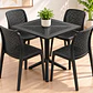 Set de Comedor Cuadrado Alto Tráfico Tower 80x80 cm + Sillas Rania - Miniatura 5