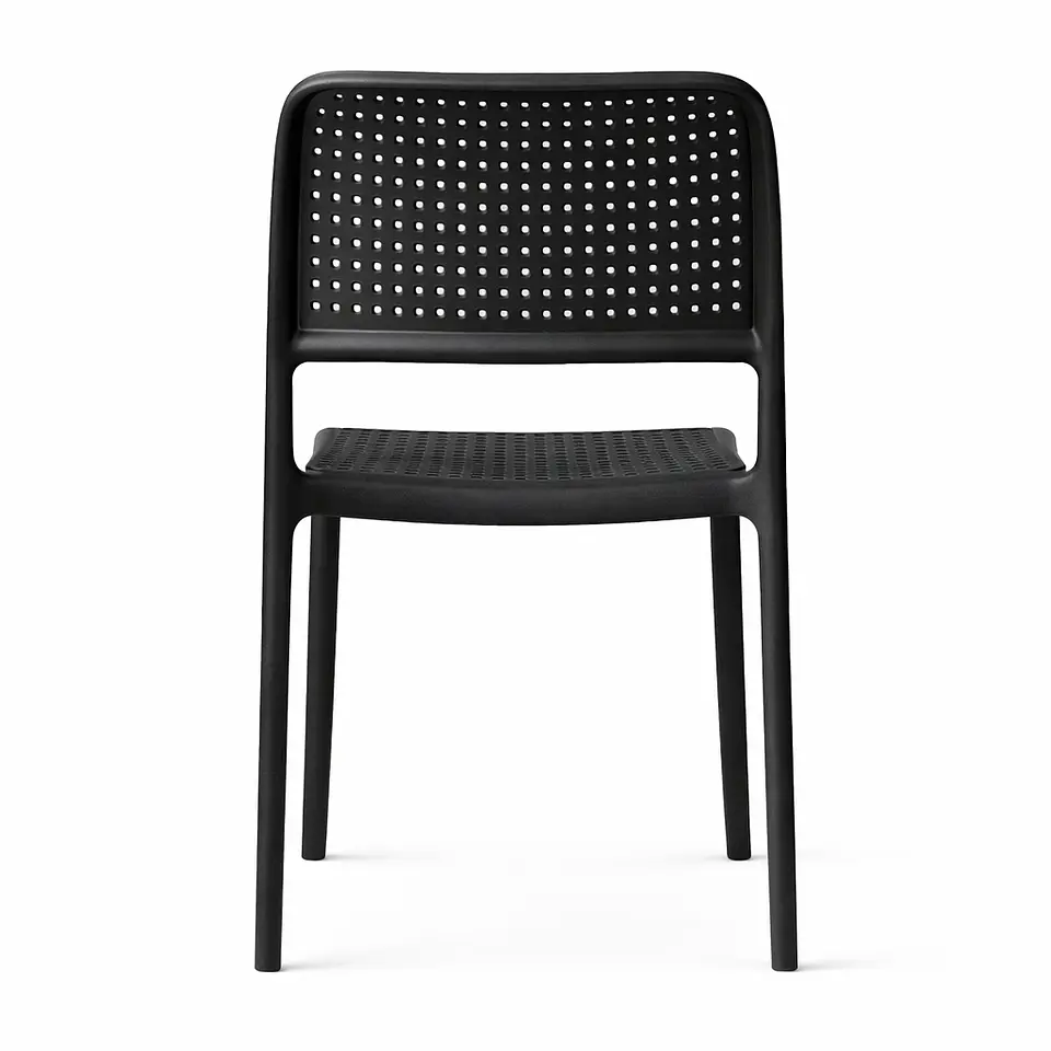 Set de Comedor Cuadrado Alto Tráfico Tower 80x80 cm + Sillas Hoffman 8