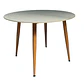 Set de Comedor Redondo de Cuarzo + 4 Sillas Yuan de Madera y Lino - Miniatura 13