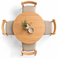Set de Comedor Redondo Ohmioh de Madera + 4 Sillas Yuan de Fresno y Lino - Miniatura 2