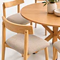 Set de Comedor Redondo Ohmioh de Madera + 4 Sillas Yuan de Fresno y Lino - Miniatura 3
