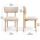 Set de Comedor Redondo Ohmioh de Madera + 4 Sillas Kana de Lino - Miniatura 9