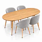 Comedor Extensible Wood 2 en 1 140x80cm a 180x80cm + Sillas Berna Top Soft Touch - Miniatura 4