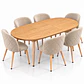 Comedor Extensible Wood 2 en 1 140x80cm a 180x80cm + Sillas Berna Top Soft Touch - Miniatura 1