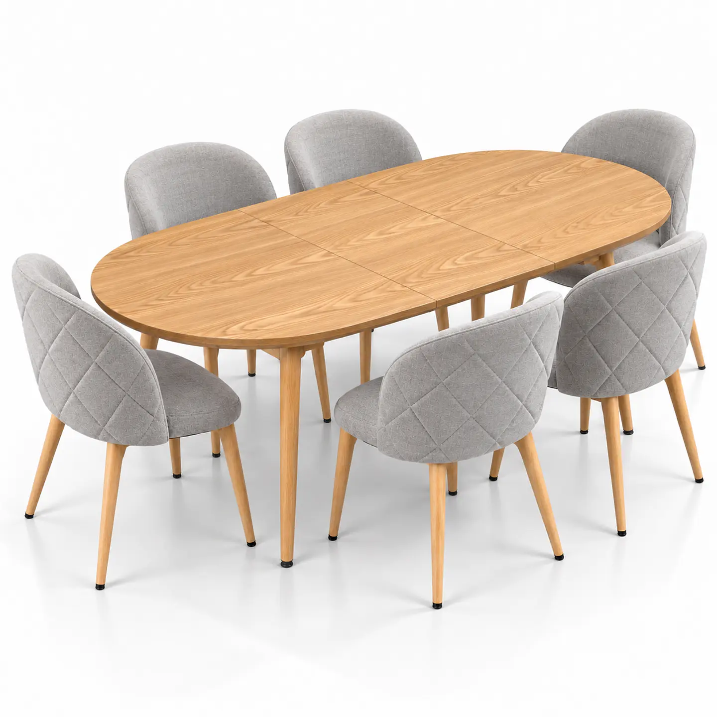 Comedor Extensible Wood 2 en 1 140x80cm a 180x80cm + Sillas Berna Top Soft Touch 3