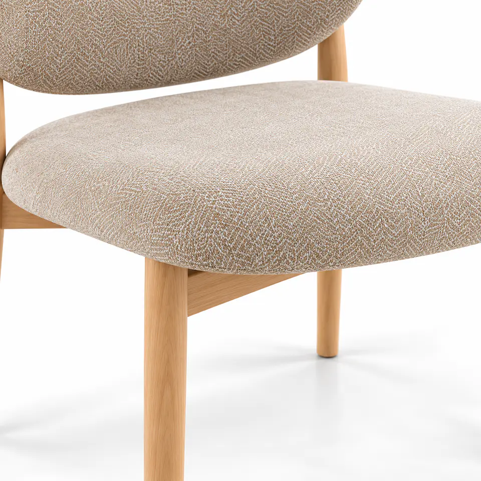 Comedor Extensible Wood 2 en 1 + Sillas Cesna Top Lino Beige Soft Touch 9