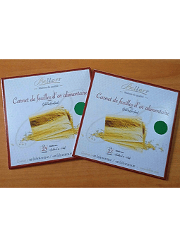 Hojas de oro comestible  - 23 carats x 4