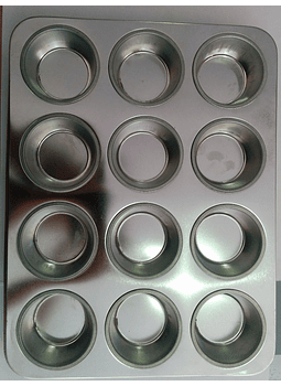 Placa de aluminio  para panqués 12 cavidades