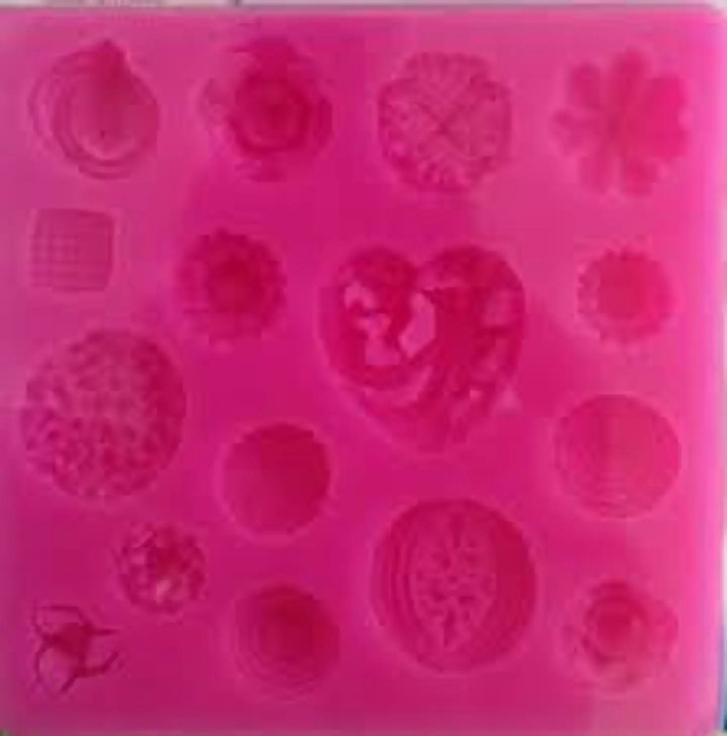  Molde silicon flores y corazones para fondant  4-2069 1