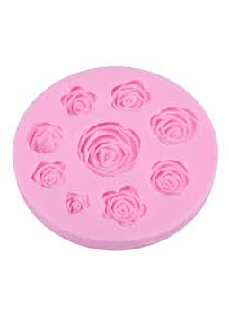 Molde de silicón Rosas x9