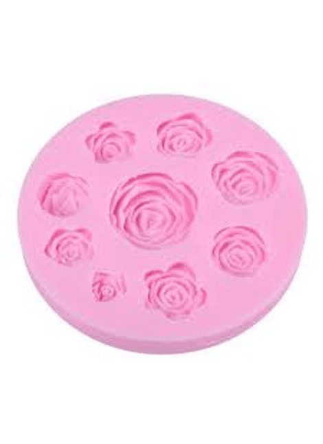 Molde de silicón Rosas x9
