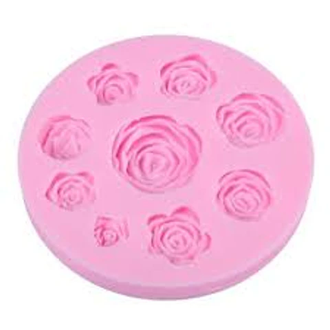  Molde de silicon Rosas x9  MSC101
