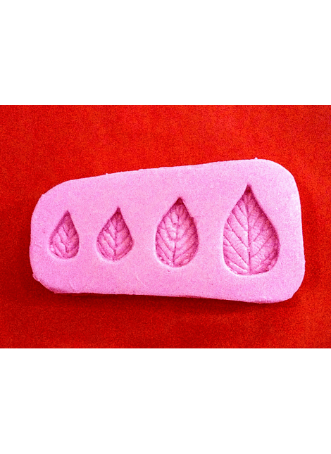 Molde de silicón hojas