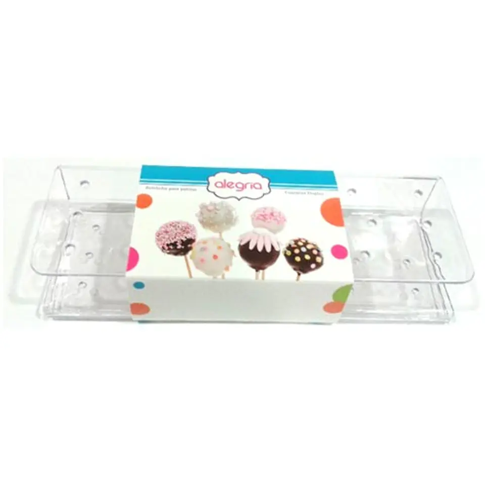  Exhibidor 19 cakepops plast/trans 24X8 cm 4-1986 1