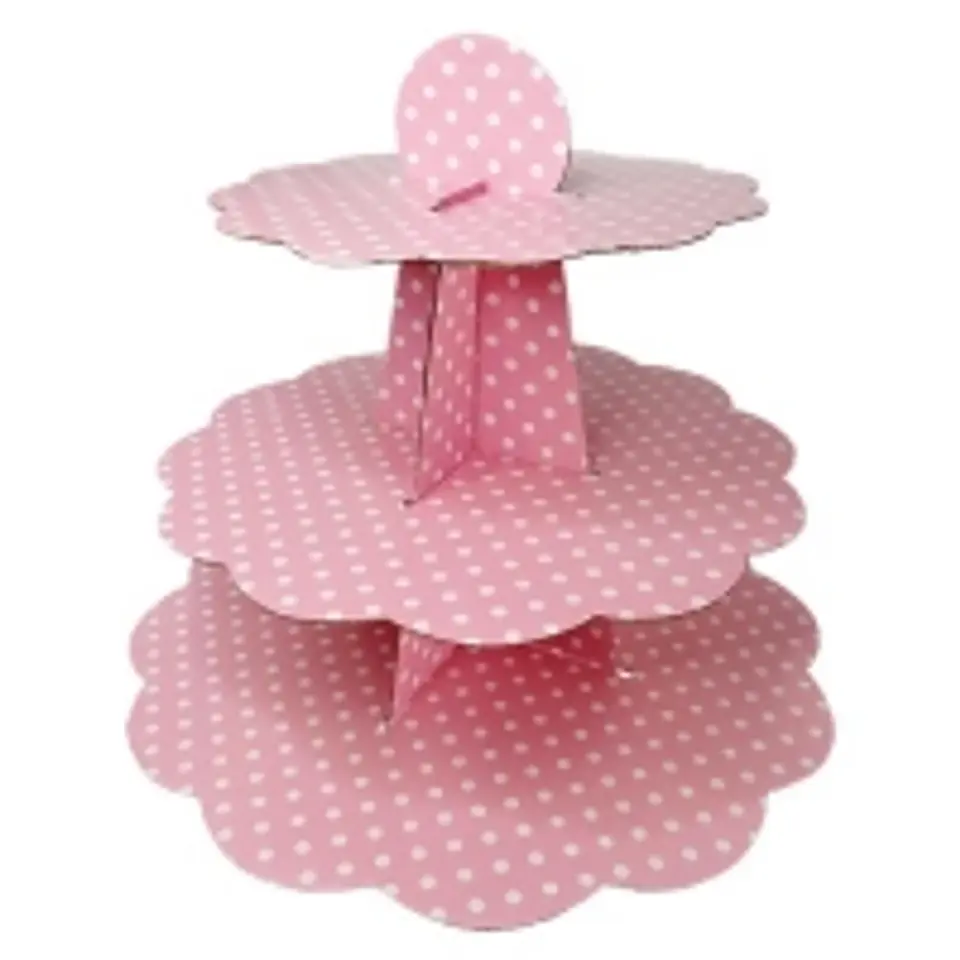  Base para pastelitos cupcakes rosa con  1