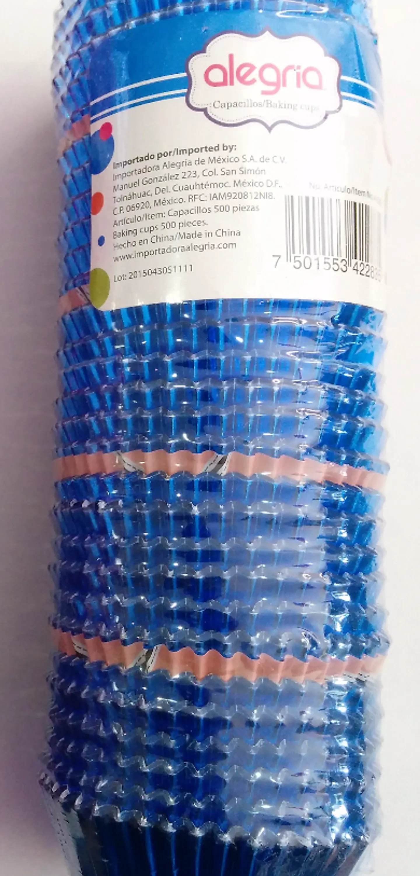  Capacillo Std Azul Metalico 500 Piezas  1