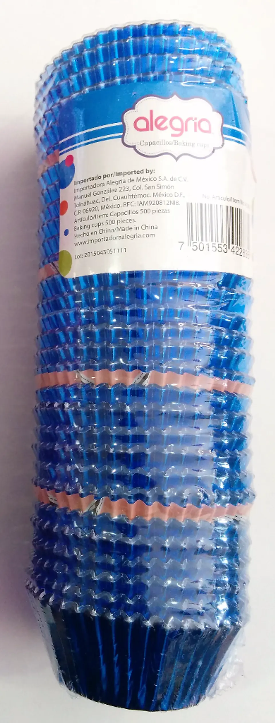  Capacillo Std Azul Metalico 500 Piezas  1