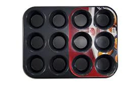  Molde Muffin 12 cav (7X3 cm) 34X26X3 cm  1-121