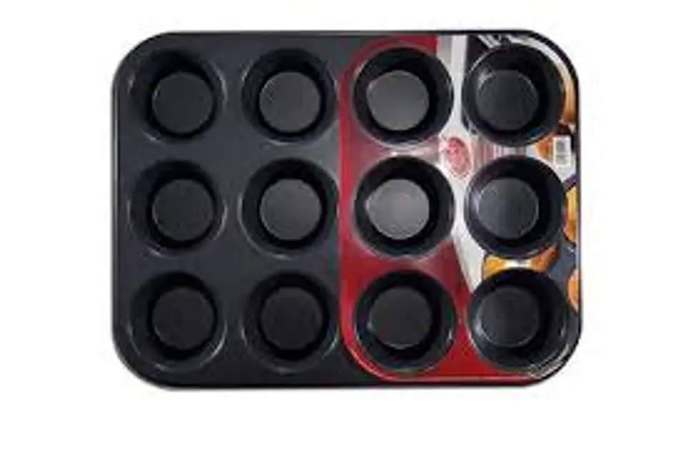 Molde Muffin 12 cav (7X3 cm) 34X26X3 cm  1-121 1