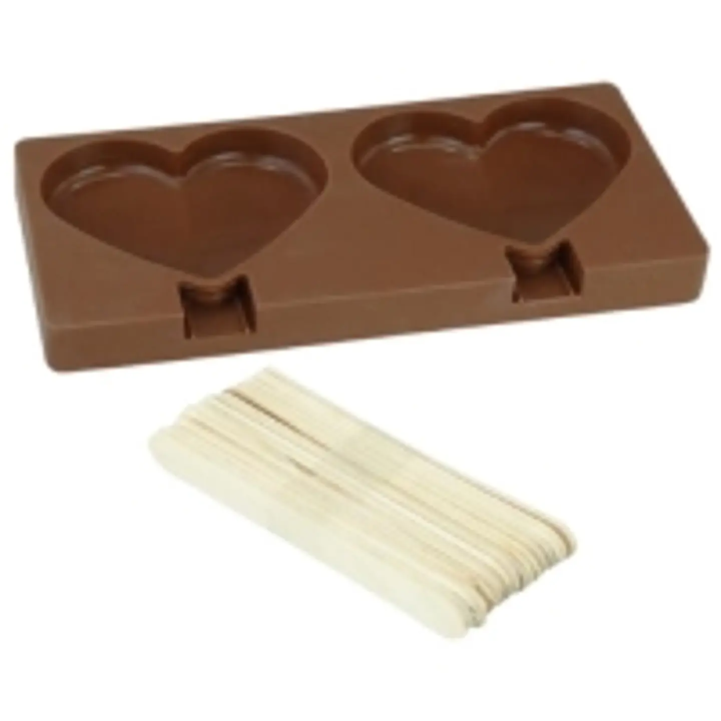  Molde paleta de silicon corazon 2 cav 4-2619 1