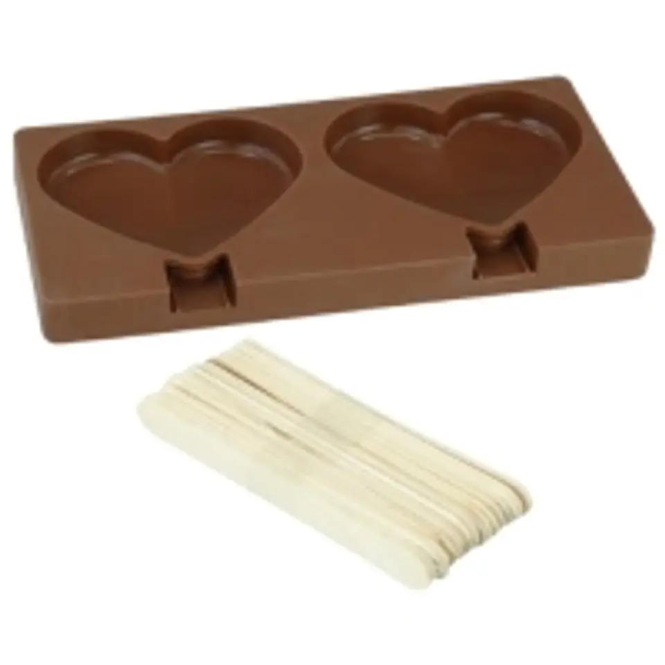  Molde paleta de silicon corazon 2 cav 4-2619 1