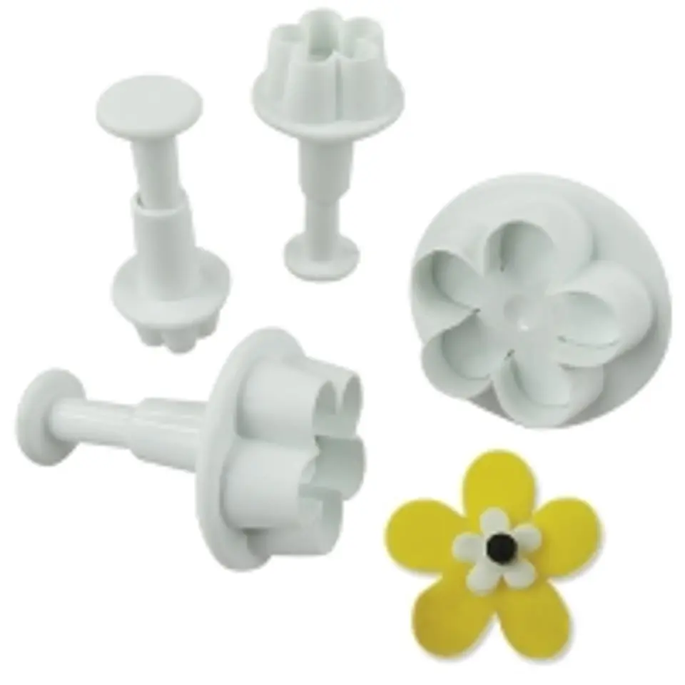  Jgo cortador eyector flor 5 petalos 4 Pieza  63-086 1
