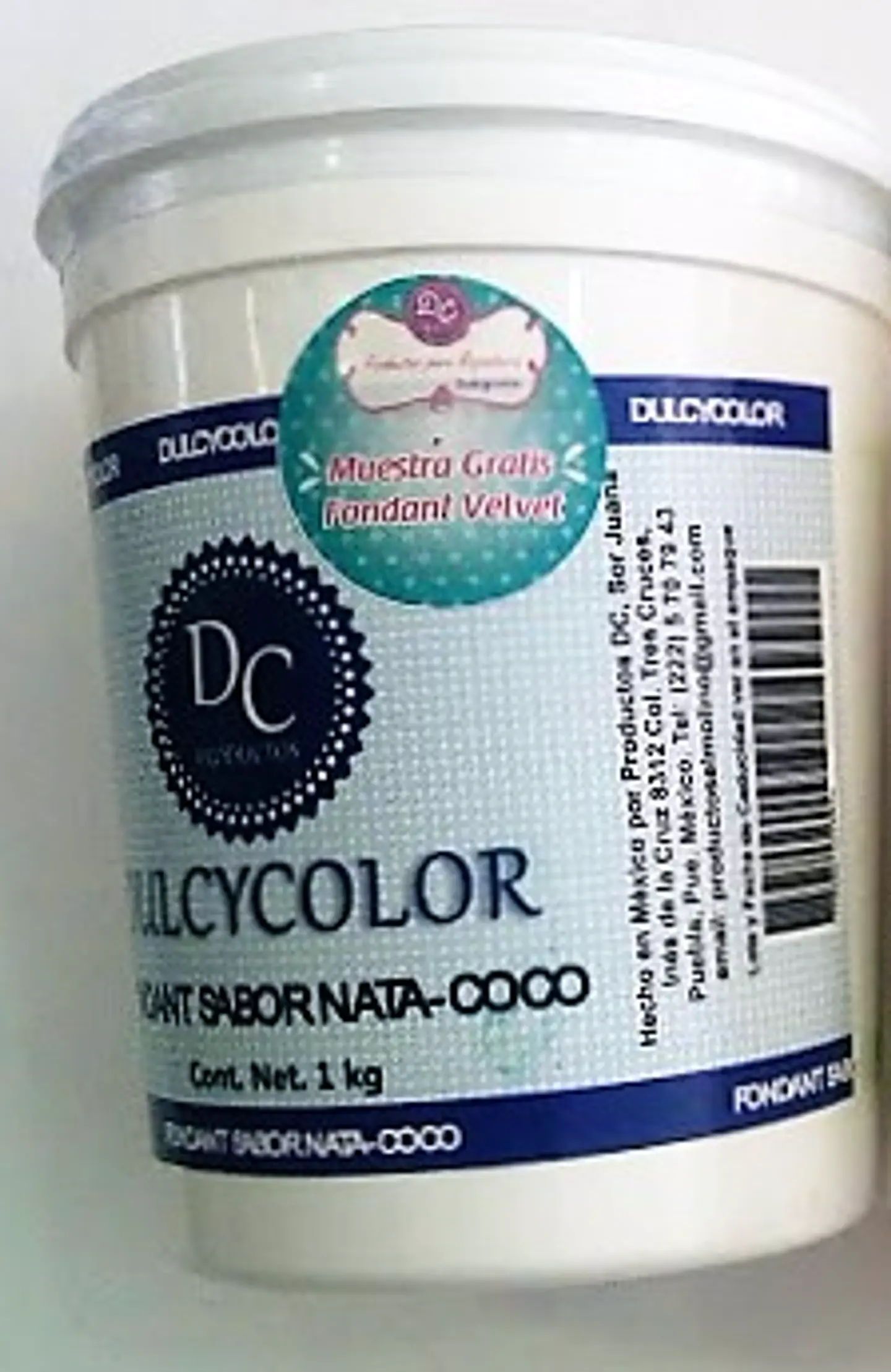  Fondant Sabor Nata Coco Dulcycolor 1 Kilogramo 1