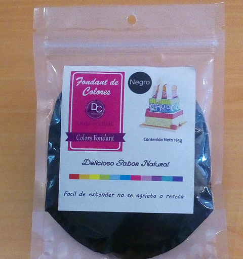  Fondant color negro 165g