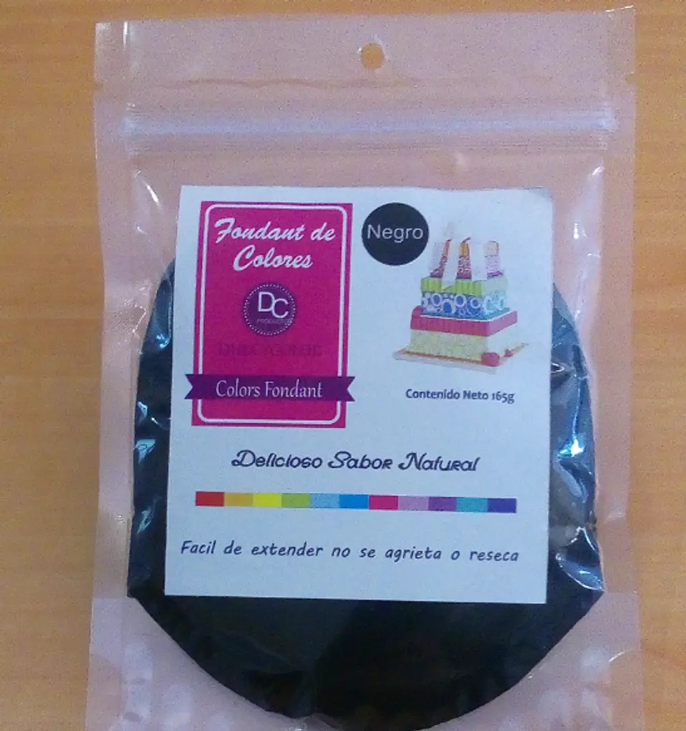  Fondant color negro 165g 1