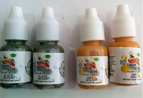  Color liquido 10 ml plata metalico