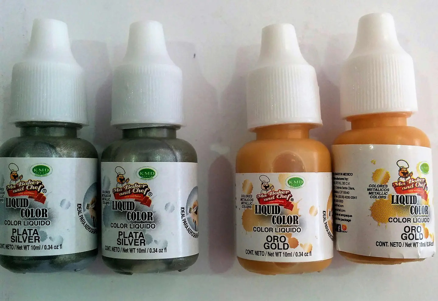 Color liquido 10 ml plata metalico 1