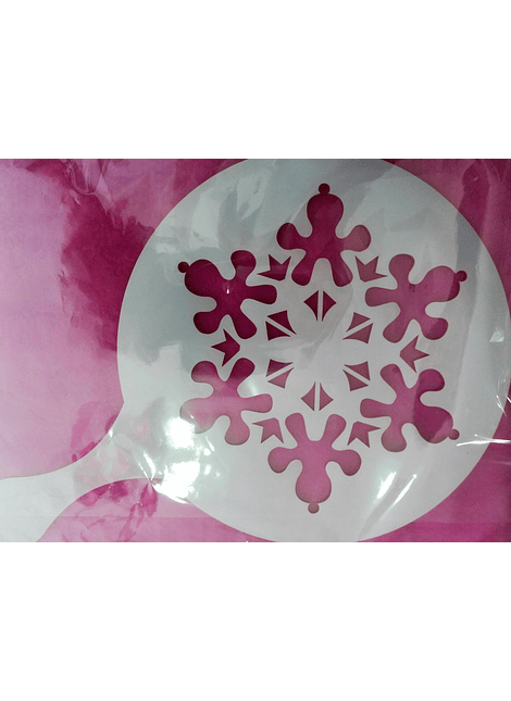 Stencil de 20 cm de diámetro copo de nieve