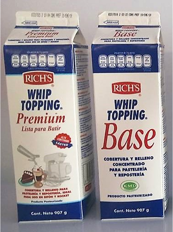 Whip Topping Premium Rich's 907 gr