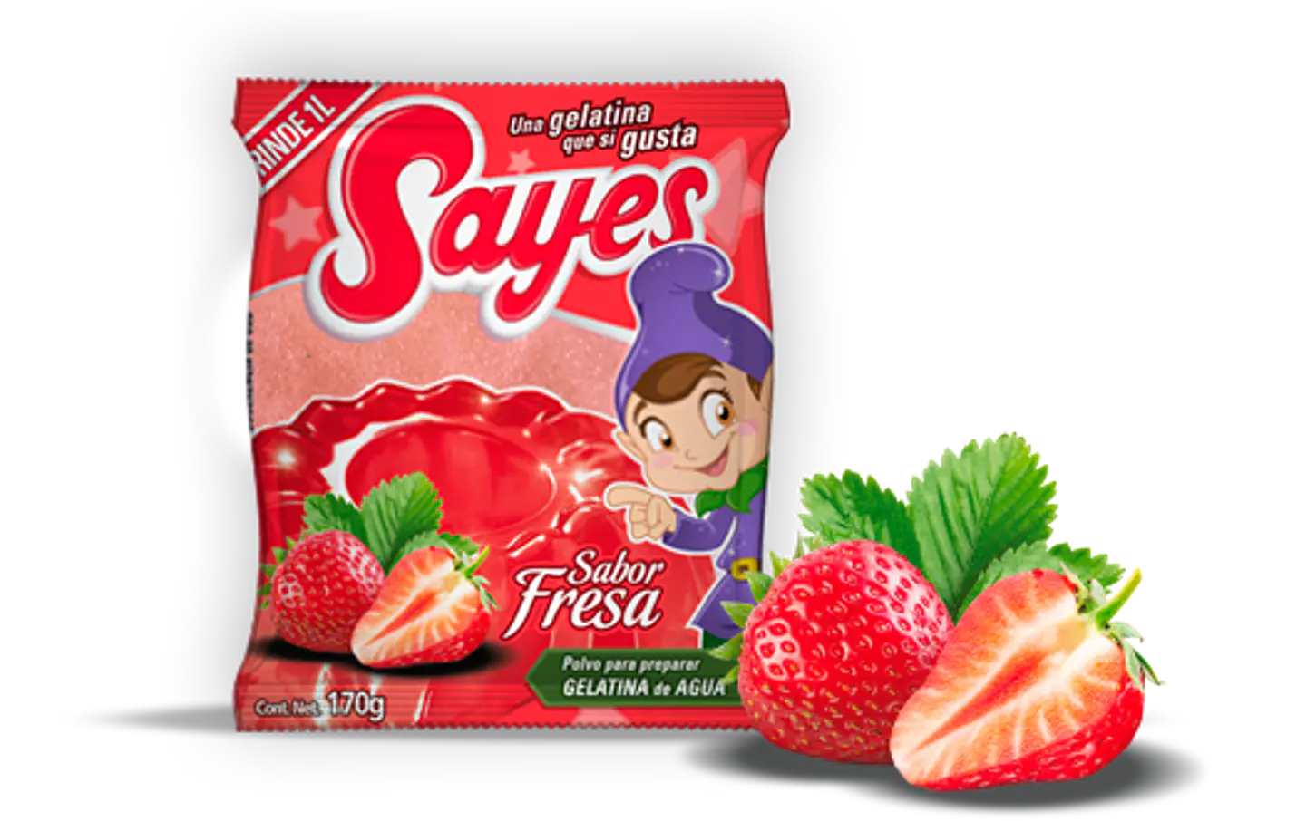  Gelatina Sayes Fresa Agua 120gr 1