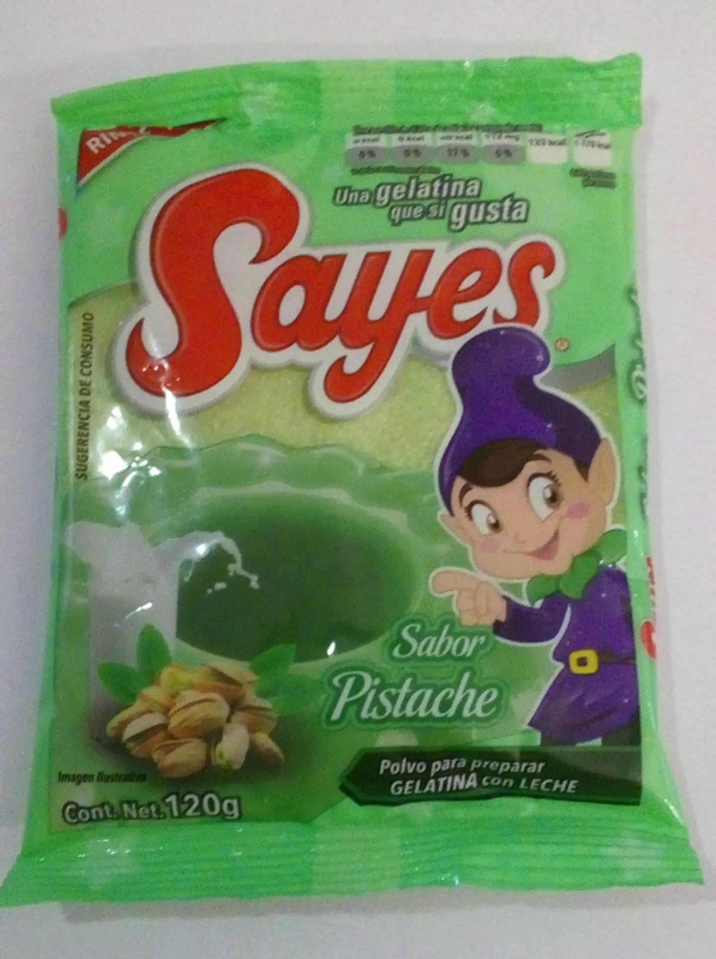  Gelatina Sayes Pistache 120gr 1
