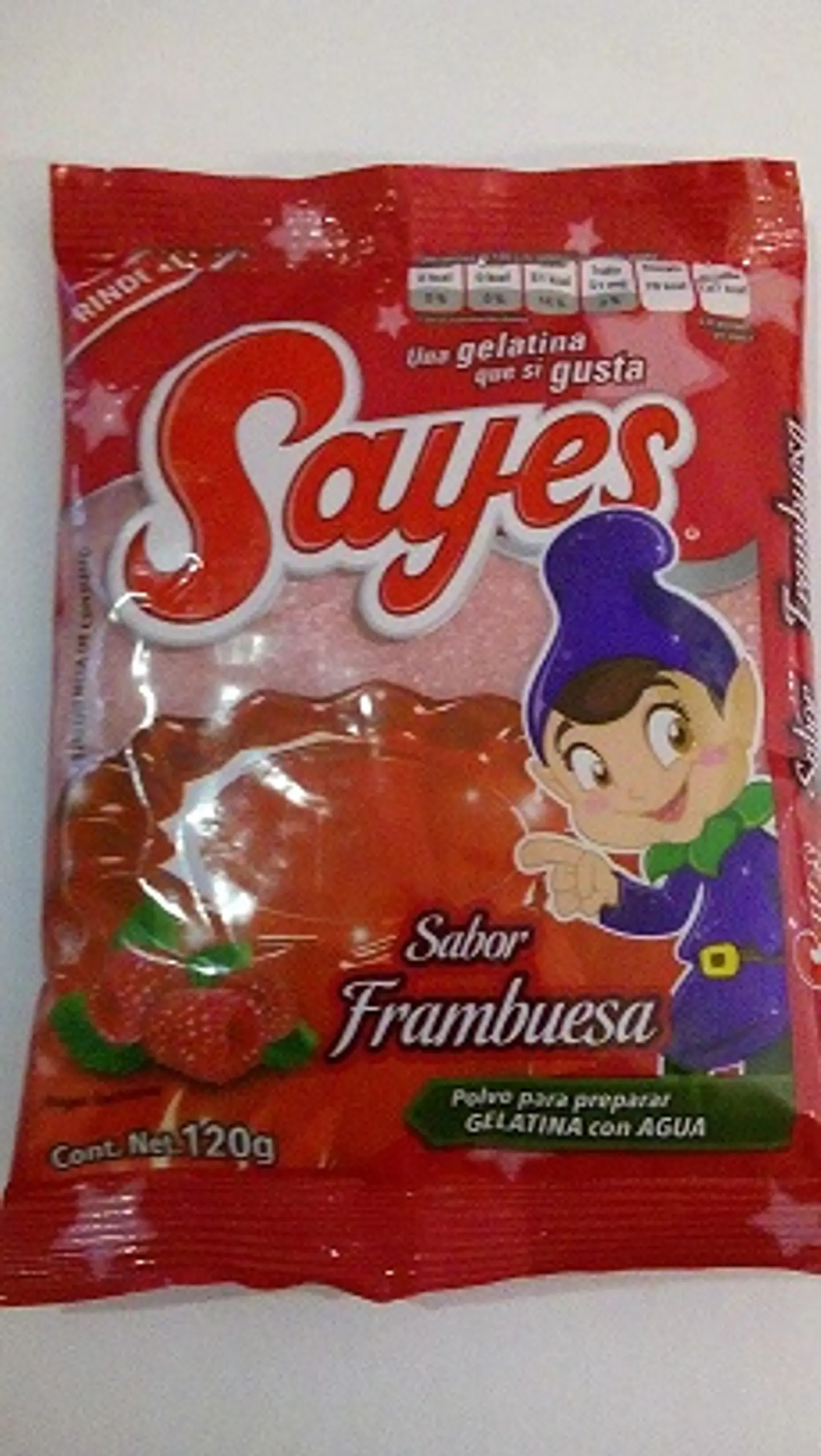  Gelatina Sayes Frambuesa 120gr 1