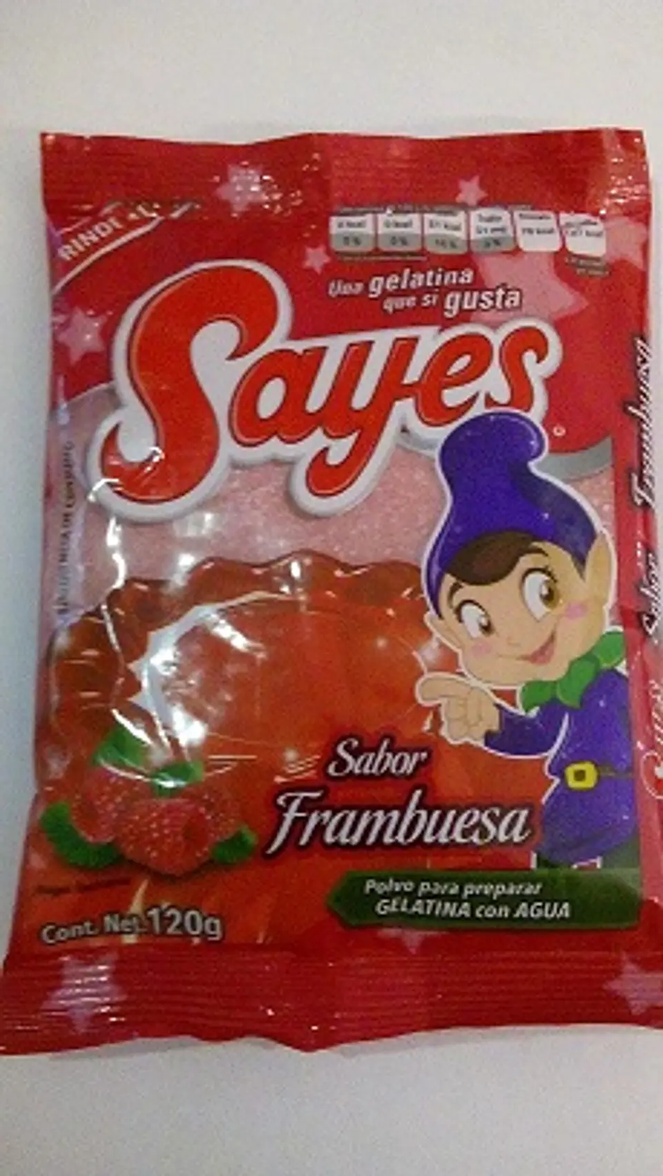  Gelatina Sayes Frambuesa 120gr 1