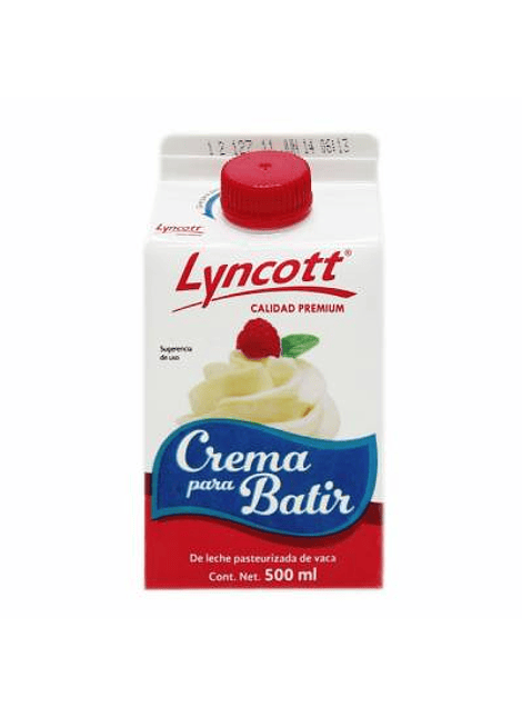 Crema para batir Lyncott 500 ml