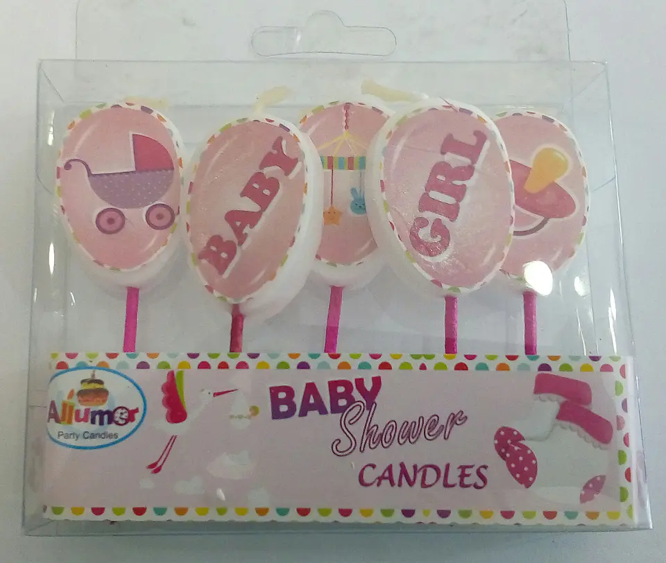  Vela decorativa baby shower ni?a 1