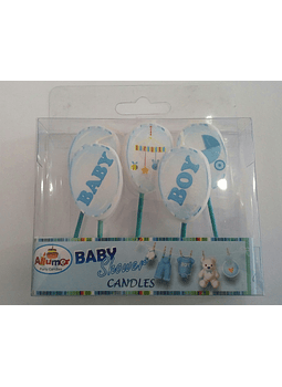 Velas baby shower niño pick-up