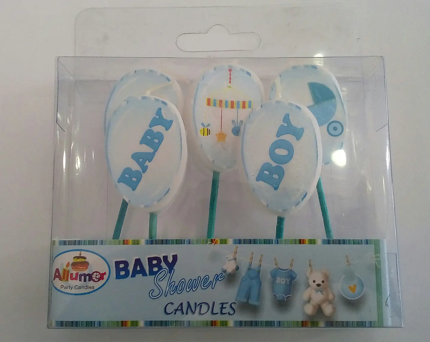  Vela decorativa baby shower ni?o 1