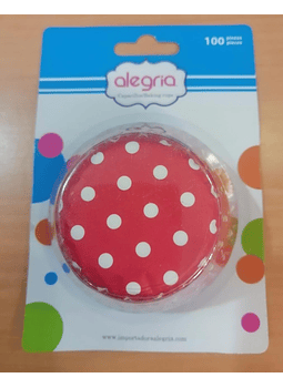 ALE Capacillo std Polka dot Rojo 100 pzs 