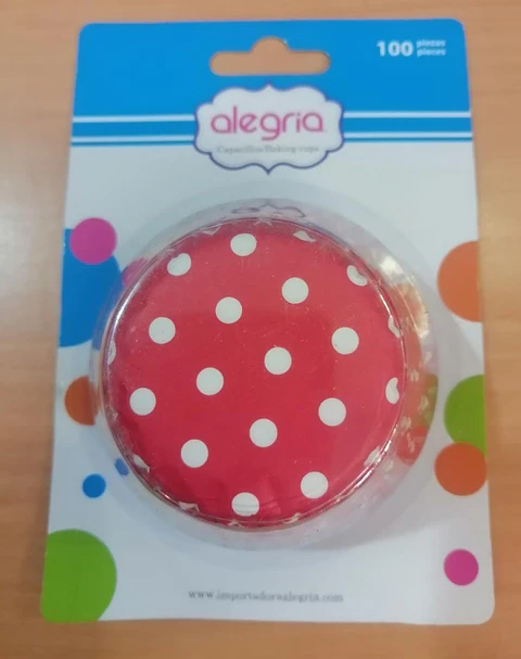  Capacillo std Polka dot Rojo 100 Piezas