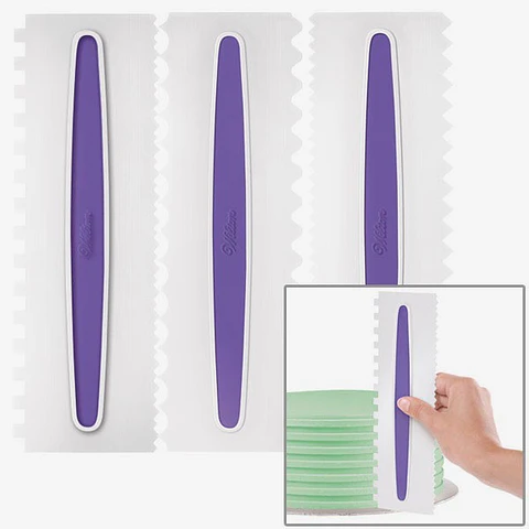  Juego peines para decorar 9x3 morado Wilton  417-1154