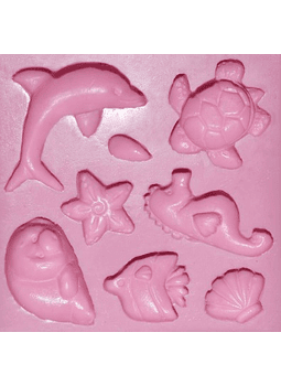 Moldes de silicón Animalitos de Mar MSC376