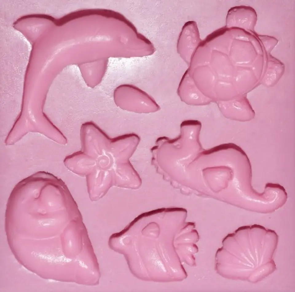  Moldes de silicon Animalitos de Mar  MSC376 1